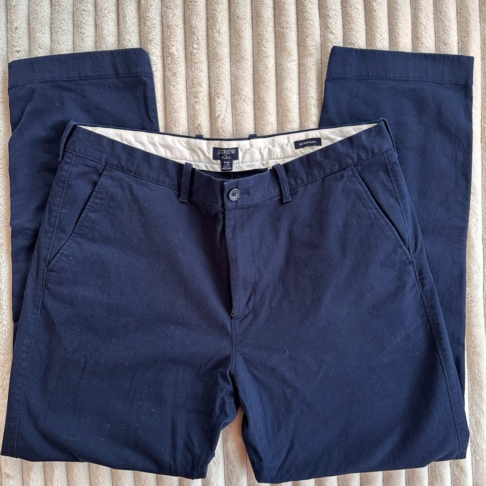 J Crew NWT Men's Navy Pants 36 x 32